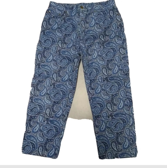 Lauren Ralph Lauren Pants - Lauren Ralph Lauren Blue Paisley Capris Pants 12P